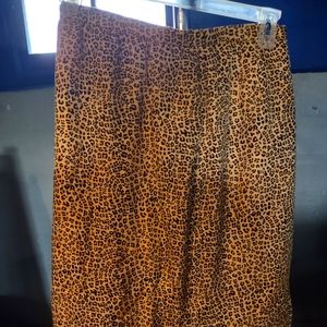 Carol Vick leopard print skirt